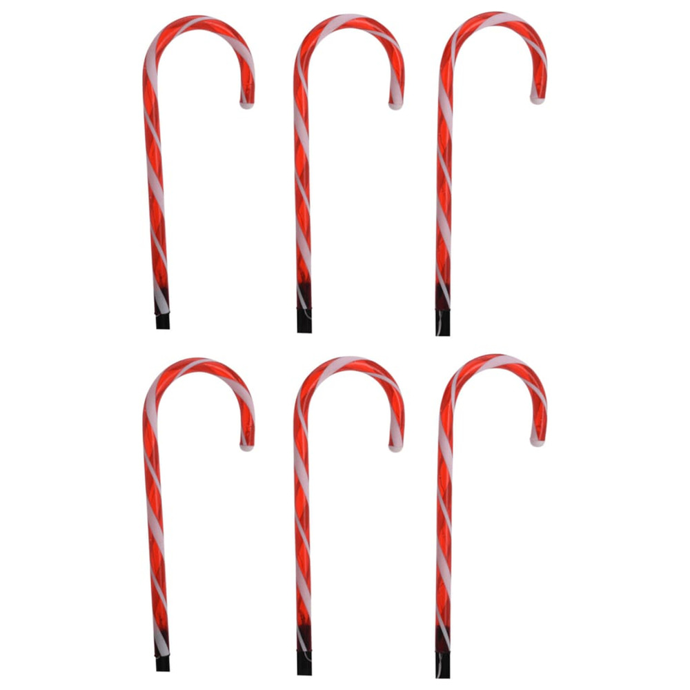 Ensemble de lampes de noël en forme de canne à sucre 6 pcs