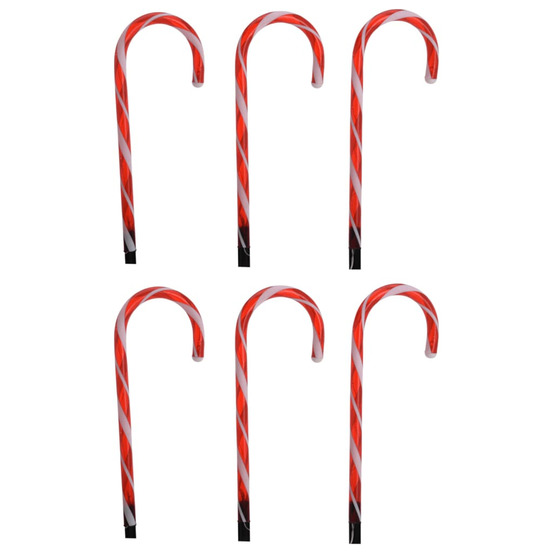 Ensemble de lampes de noël en forme de canne à sucre 6 pcs