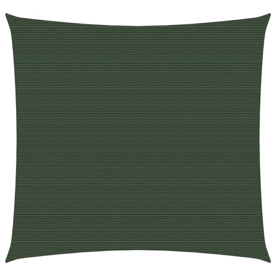 Voile toile d'ombrage parasol 160 g/m² pehd 4,5 x 4,5 m vert foncé