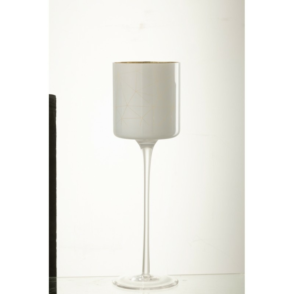 Photophore en verre multicouleur 9x9x30 cm