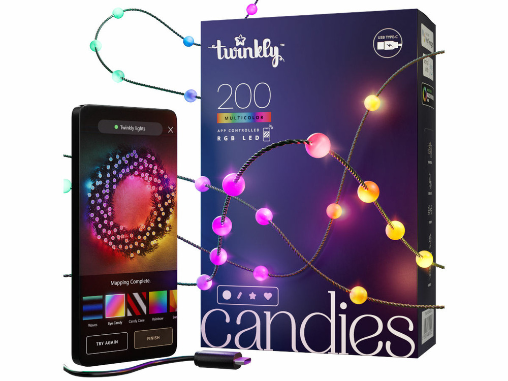 Guirlande lumineuse 200 leds candies pearls – twinkly