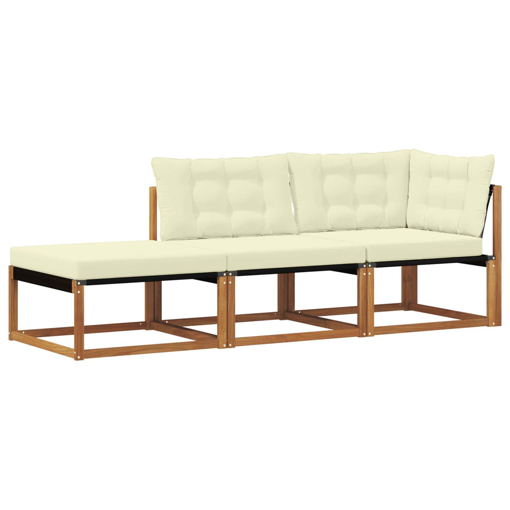 Unités de sofa sectionnel d'extérieur 3 pièce naturel
