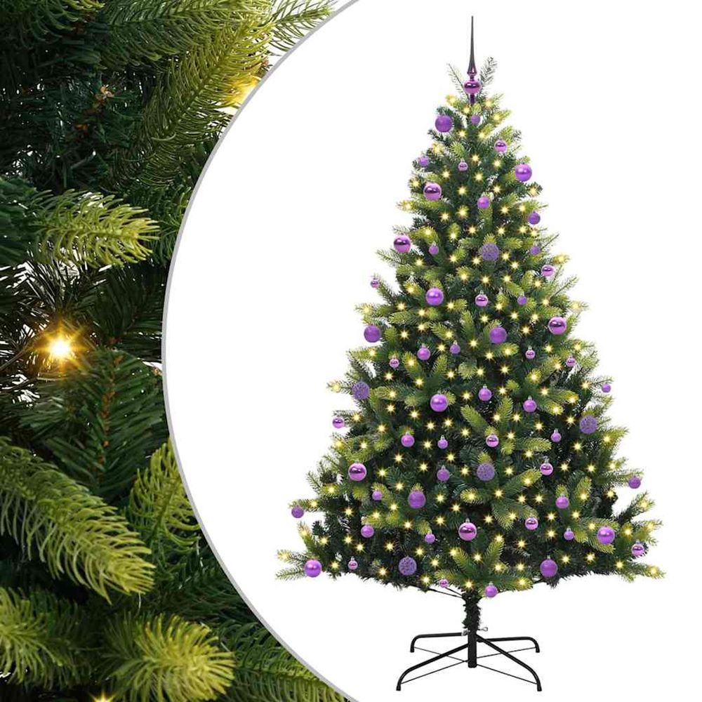 Arbre de noël artificiel en silicone flexible 300 leds vert