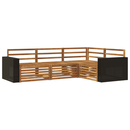 Ensemble de canapés d'extérieur 4 pcs naturel
