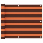 Écran de balcon orange et marron 75x600 cm tissu oxford