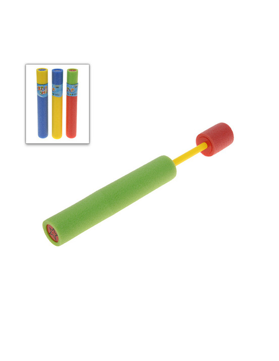 Pistolet a eau mousse ø5x44,5cm couleurs assorties. Euro/u