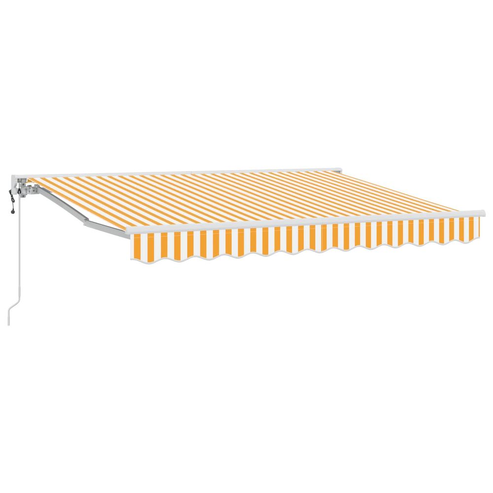 Auvent rétractable électrique orange 3,5 x 2,5 m