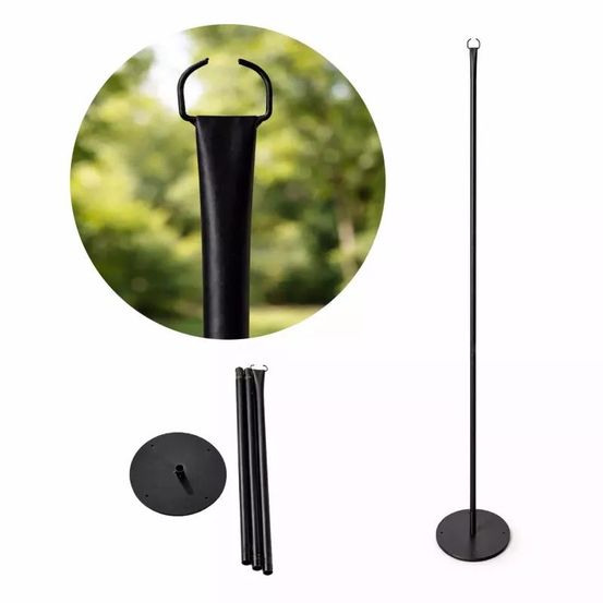 Lot de 2 pieds de support avec embase pour guirlande guinguette 262cm