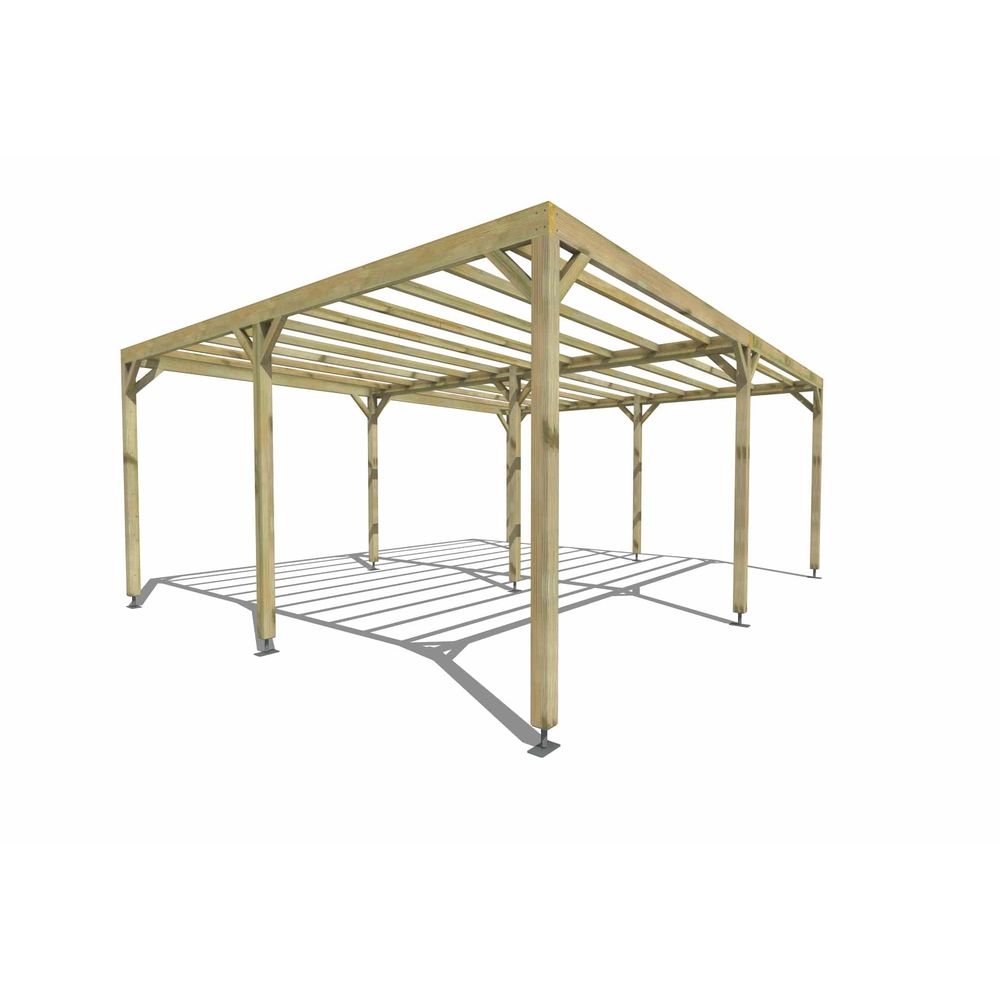 Pergola bois • 6m x 5m • indépendante • sens largeur • livraison comprise
