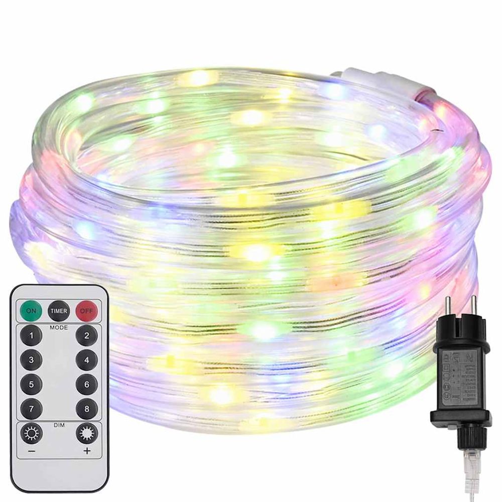 Lumière en corde avec 1200 led multicolore 50 m pvc