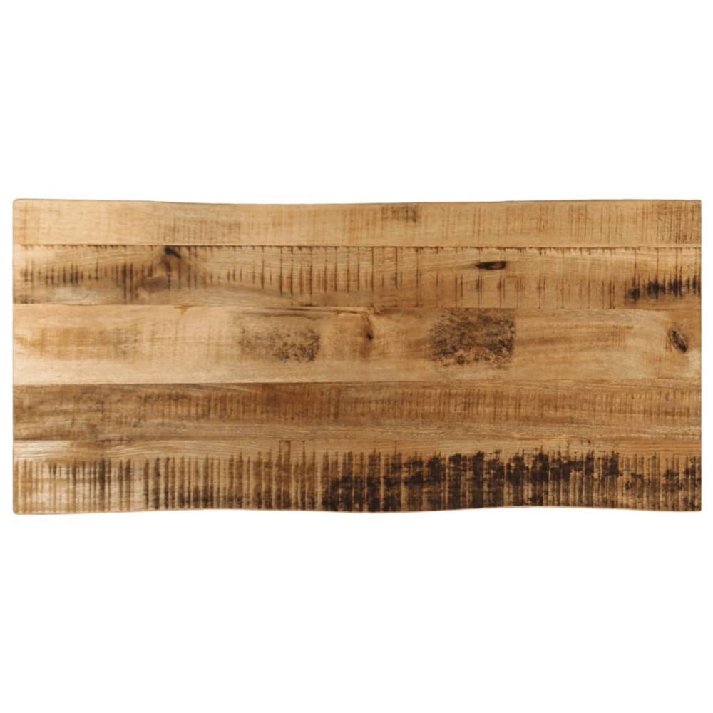 Dessus de table bord vivant 90x40x2,5 cm bois de manguier brut