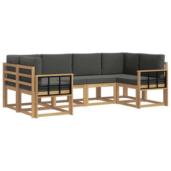 Ensemble de canapés d'extérieur 6 pc blanc et anthracite