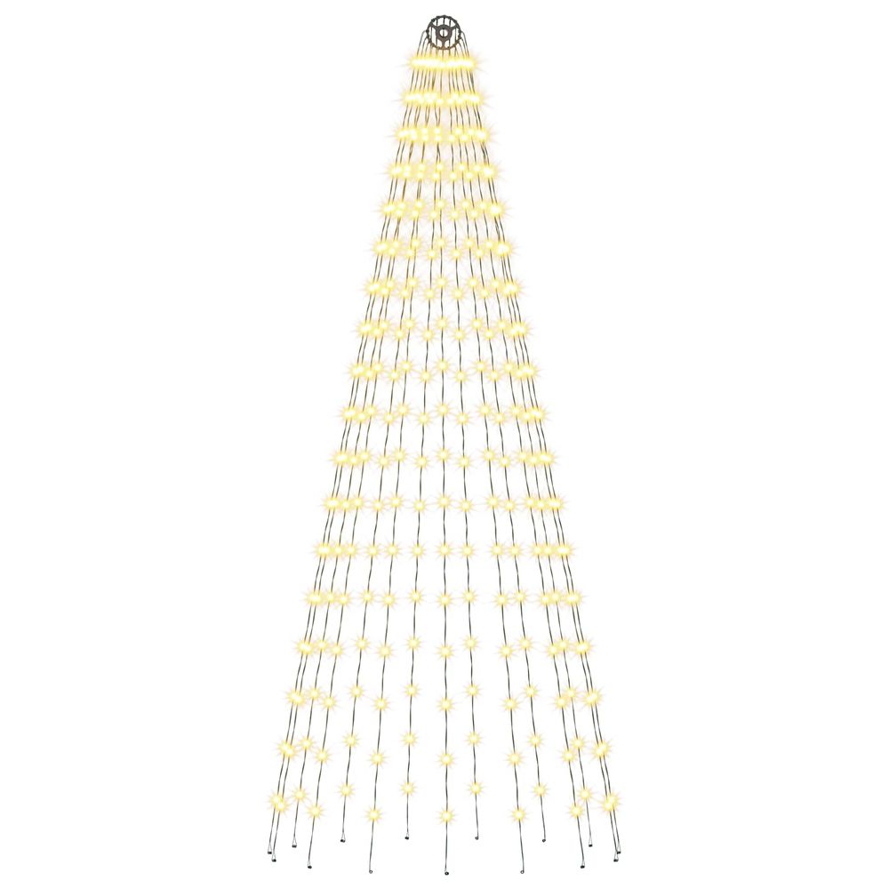 Lumières pour sapin de noël avec piquets 270 led blanc chaud et