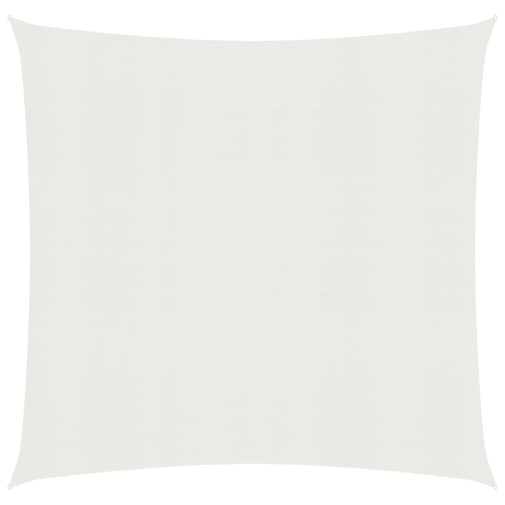 Voile toile d'ombrage parasol 160 g/m² pehd 5 x 5 m blanc