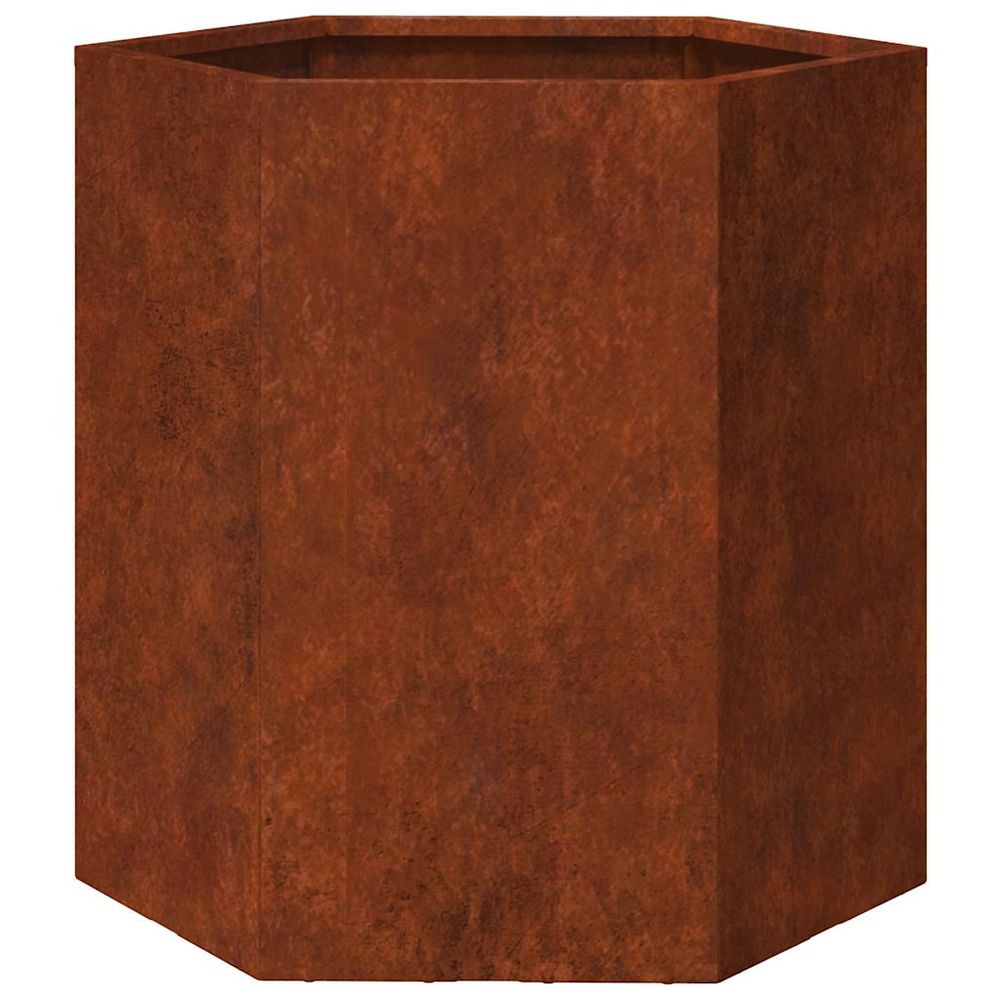 Jardinière rouillé 40x40x45 cm acier corten