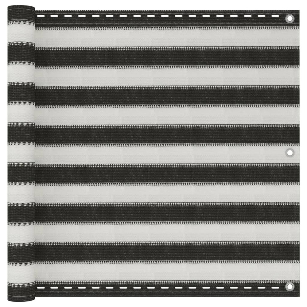 Écran de balcon brise pare vue protection confidentialité en pehd 90 x 600 cm anthracite et blanc