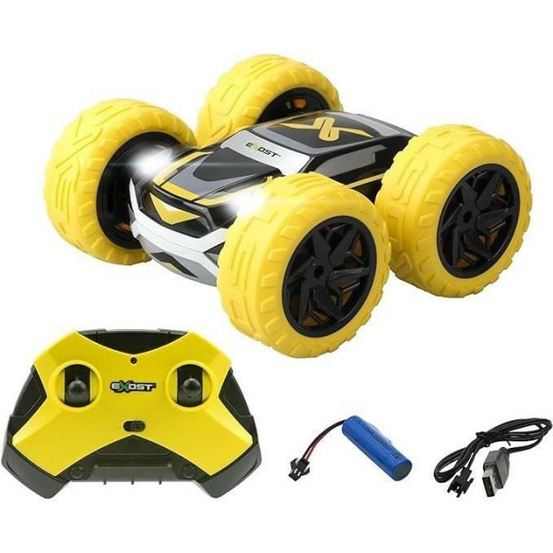 Voiture télécommandée 360 cross jaune a batterie - exost
