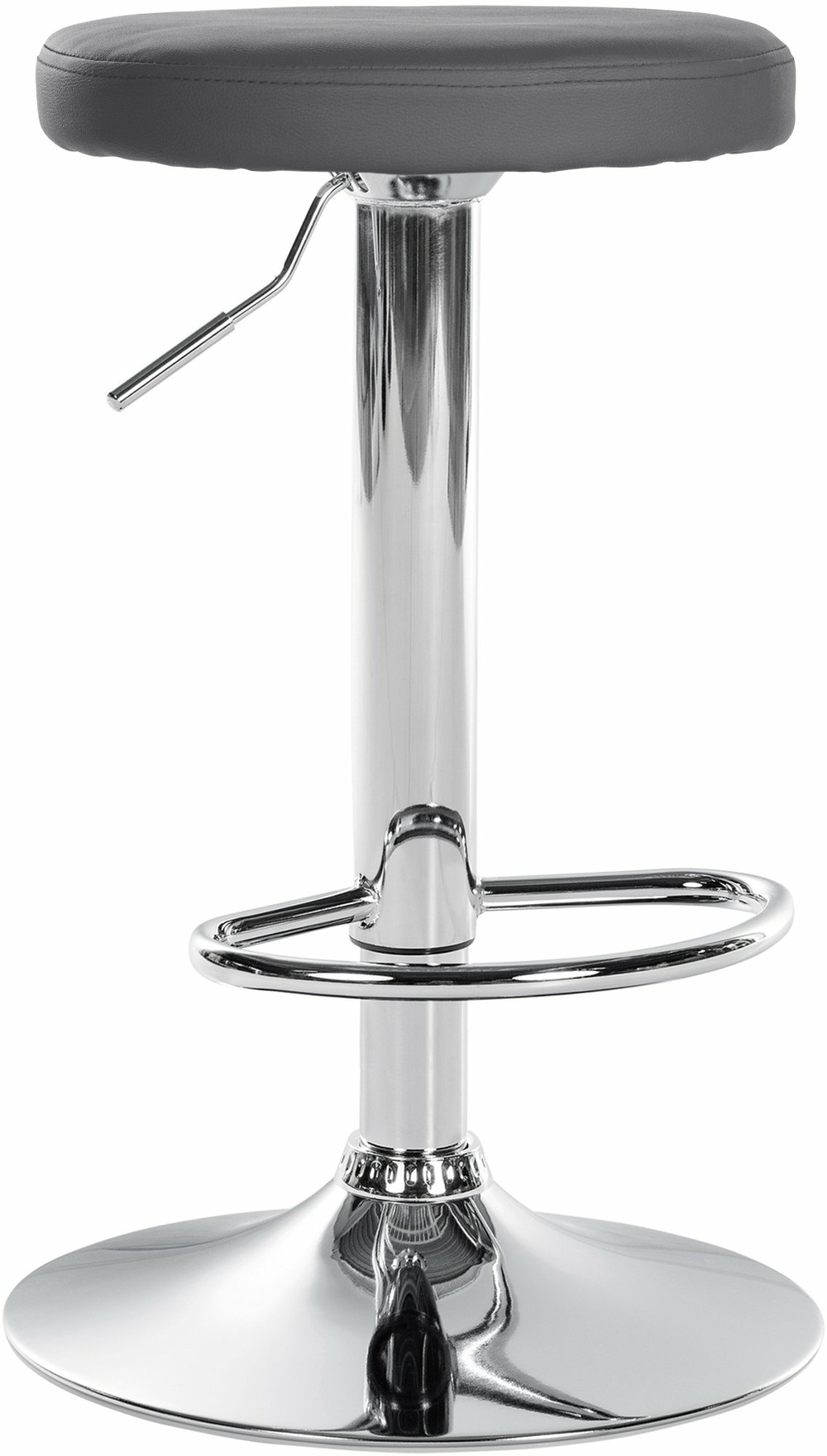 Tabouret de bar ponte simili cuir chromé