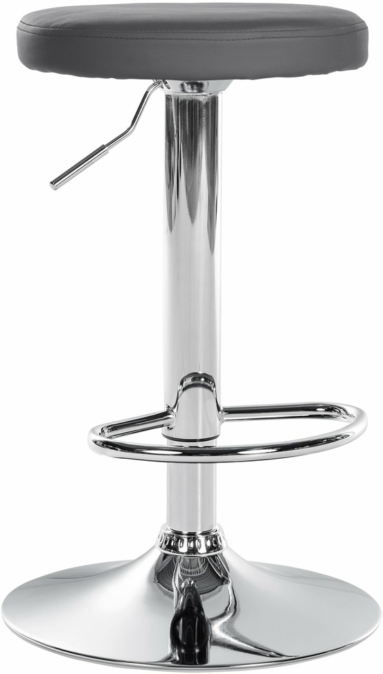 Tabouret de bar ponte simili cuir chromé