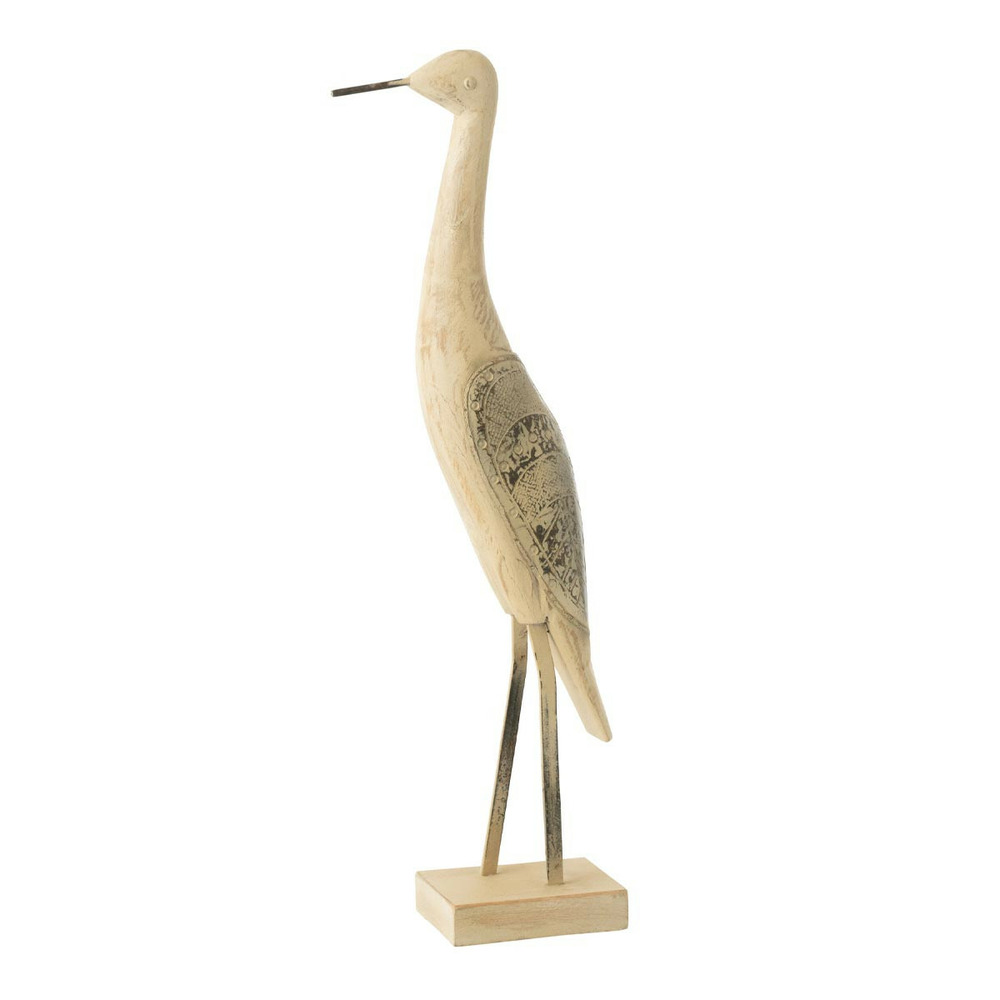 Statue déco oiseau en bois 