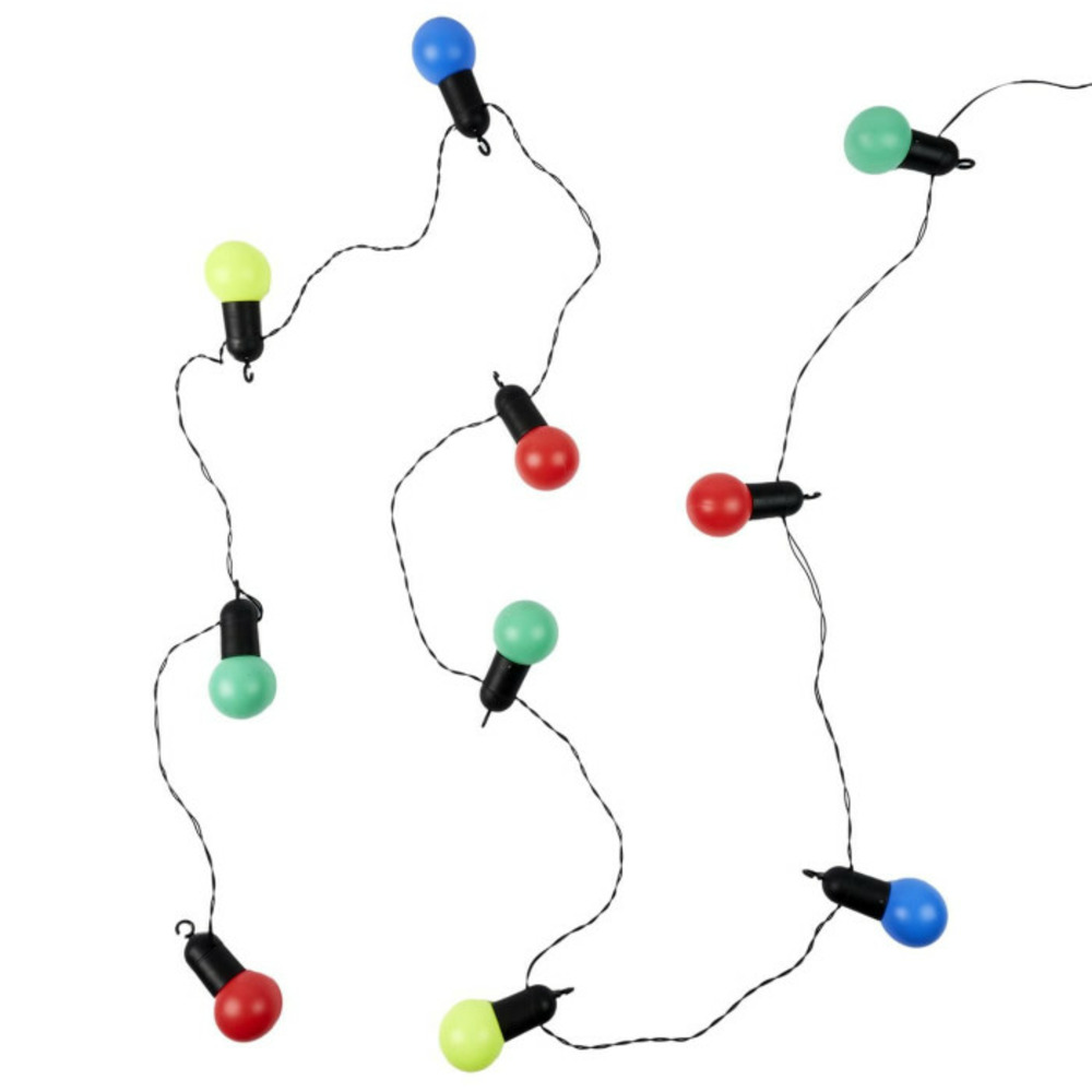 Guirlande lumineuse extérieur ampoule multicolore 5m noir