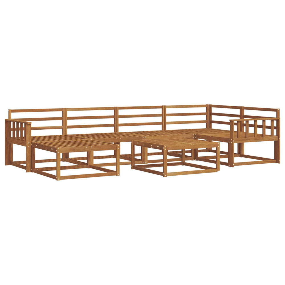 Ensemble de canapés d'extérieur 7 pcs naturel