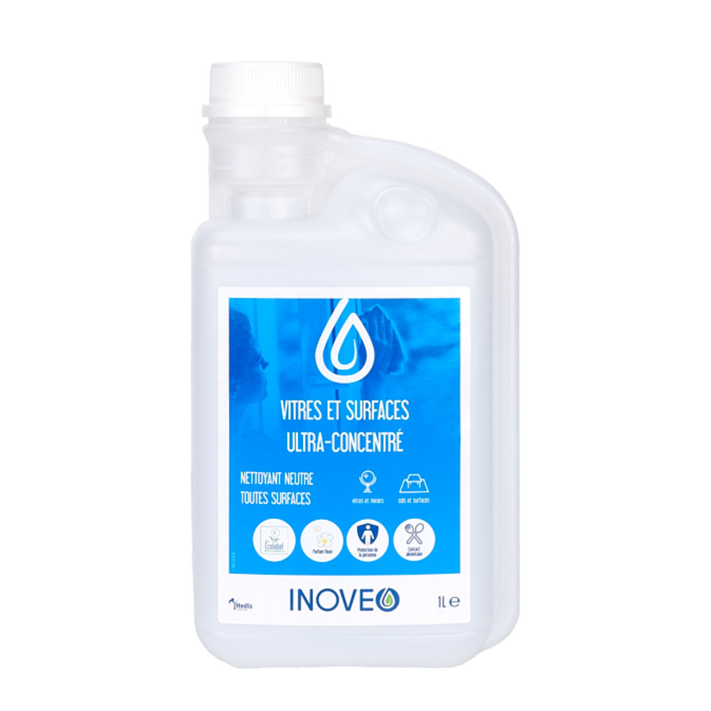 Inoveo vitres et surfaces ultra concentré flacon de 1l - pollet sa