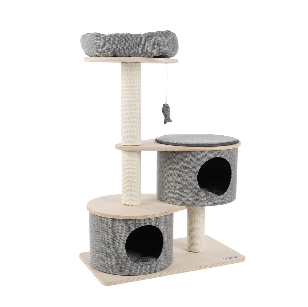 Arbre a chat avec niches et panier