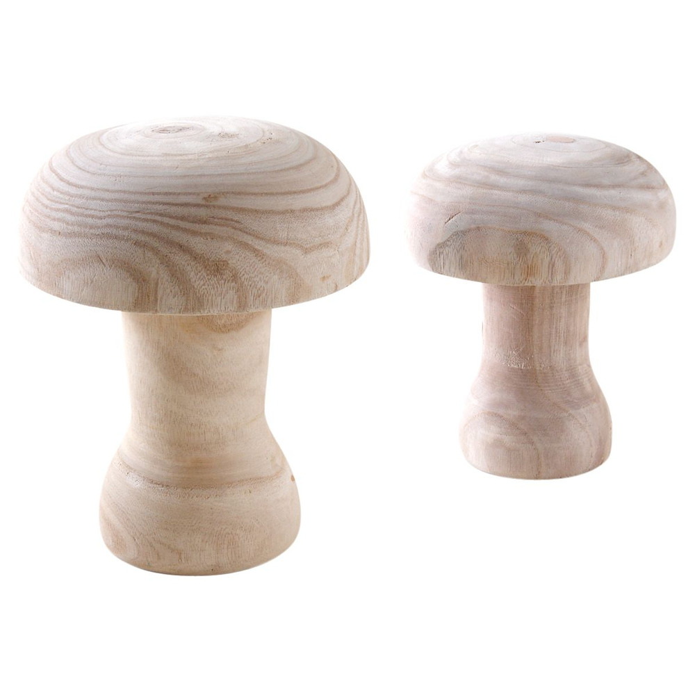 Champignons en paulownia (lot de 2)