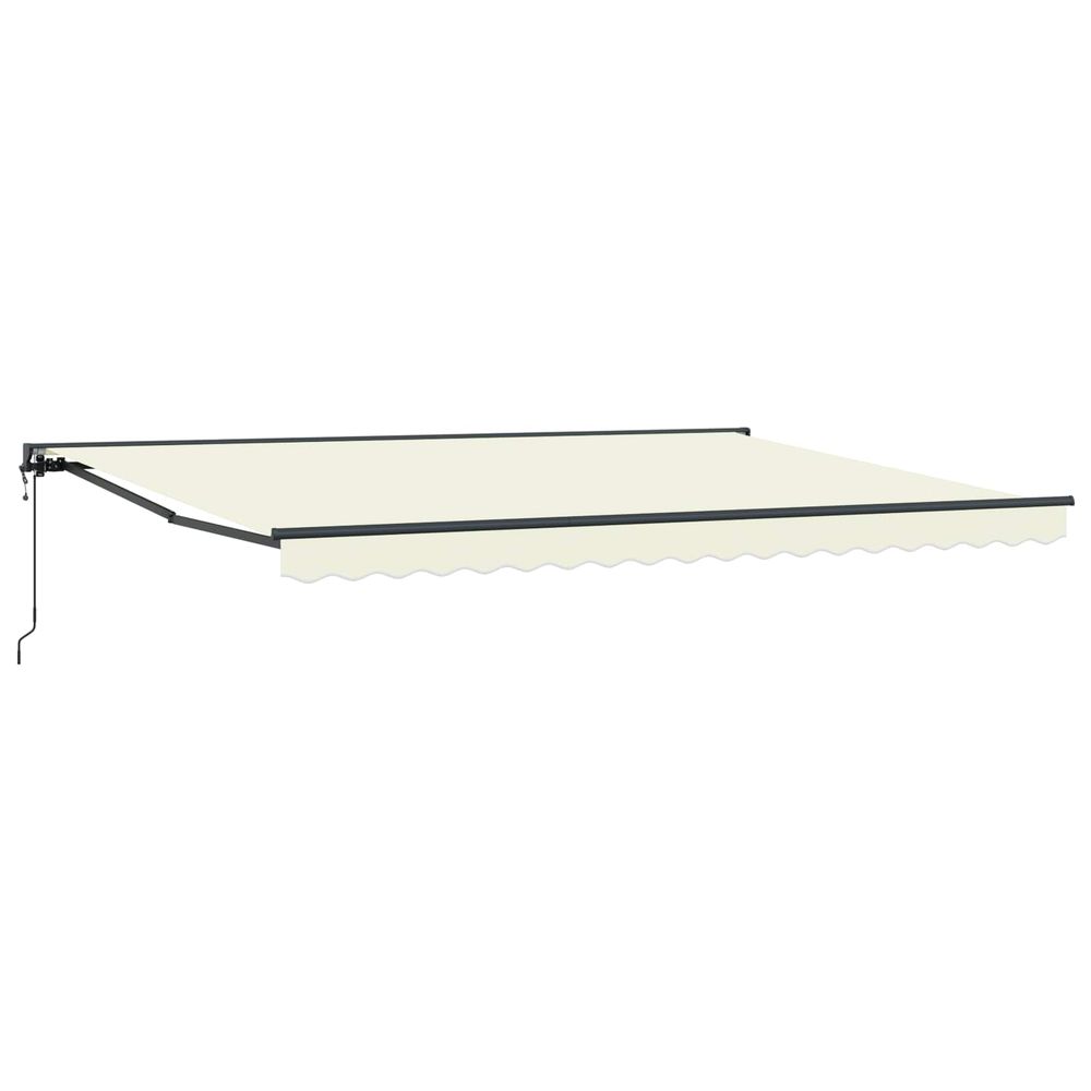 Cadre d'auvent crème 450 × 300 cm polyester avec revêtement pu