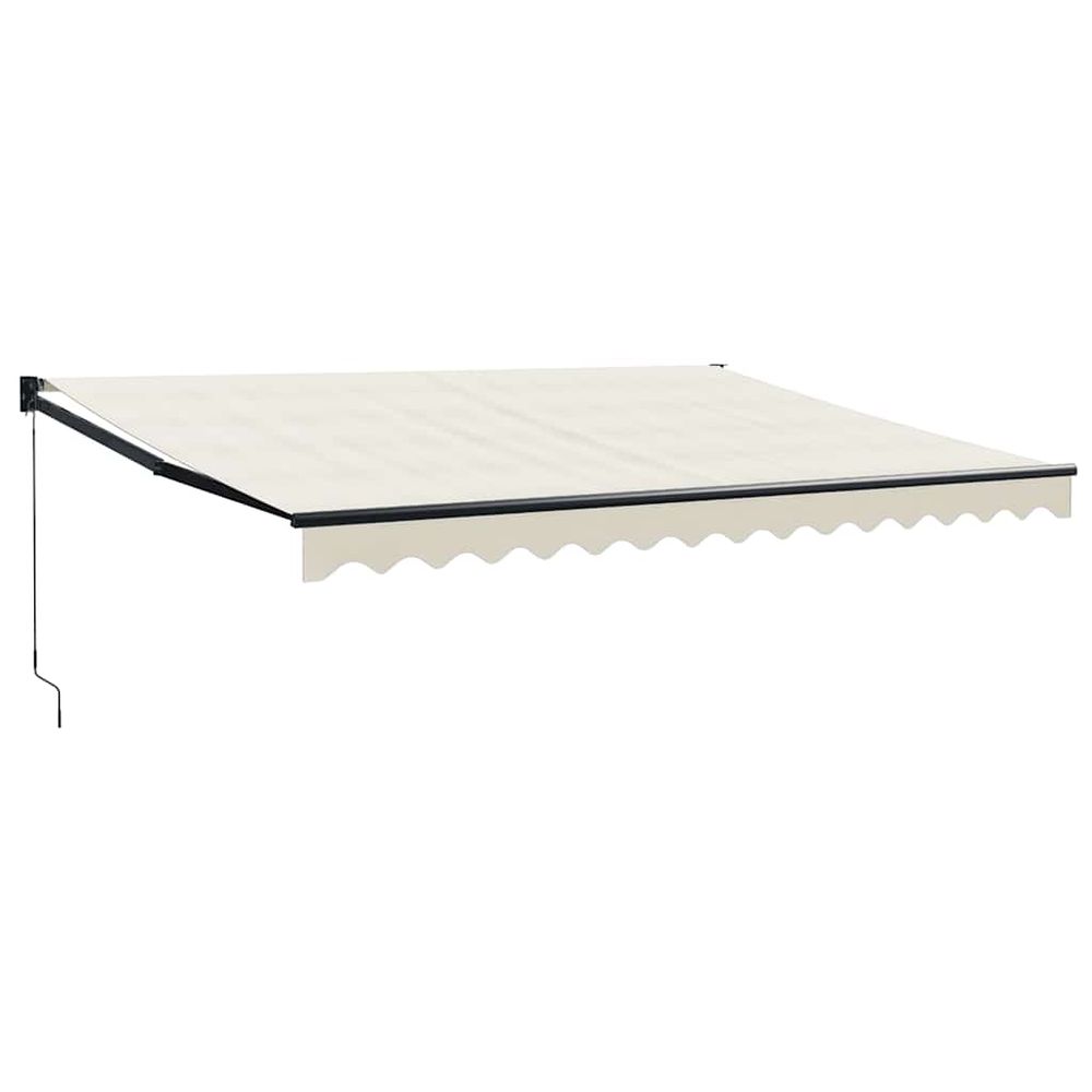 Auvent rétractable crème 4x3 m tissu et aluminium