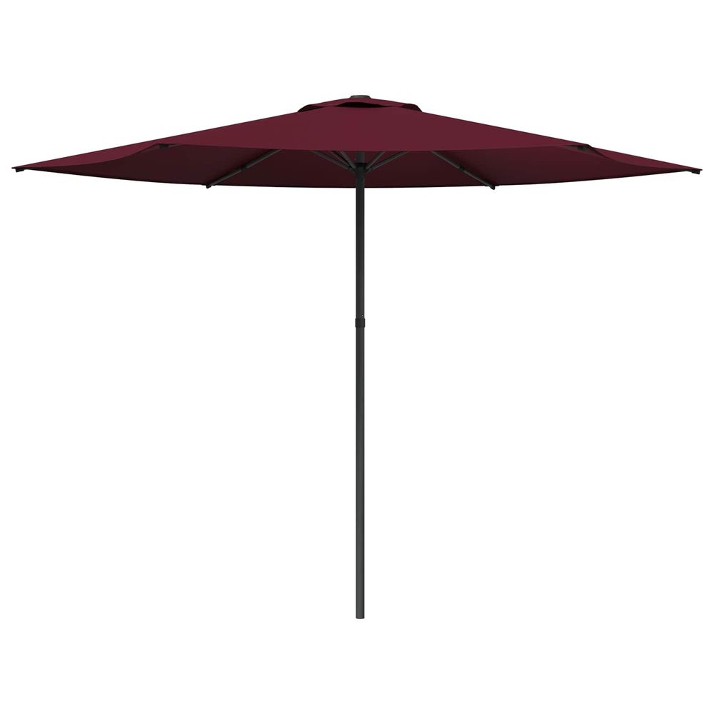 Parasol de jardin rectangulaire 3 x 3 m polyester bordeaux