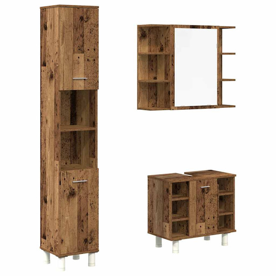 Ensemble de meubles salle de bain 3 pcs bois d'ingénierie