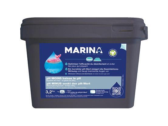 Ph moins galets pré-dosés pour 10 m³ 3,2 kg