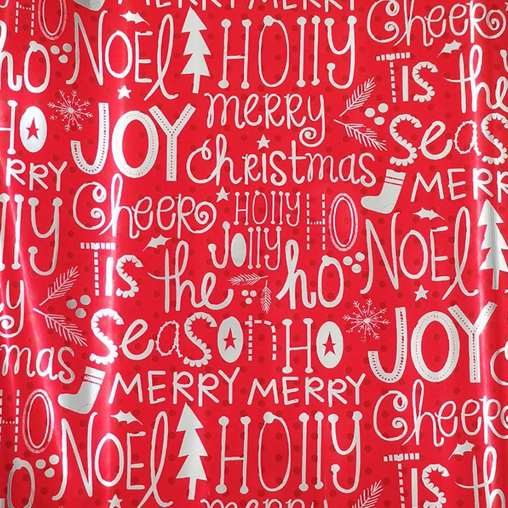 Lot de 3 rouleaux de papier cadeau métallisé imprimé 200x70cm