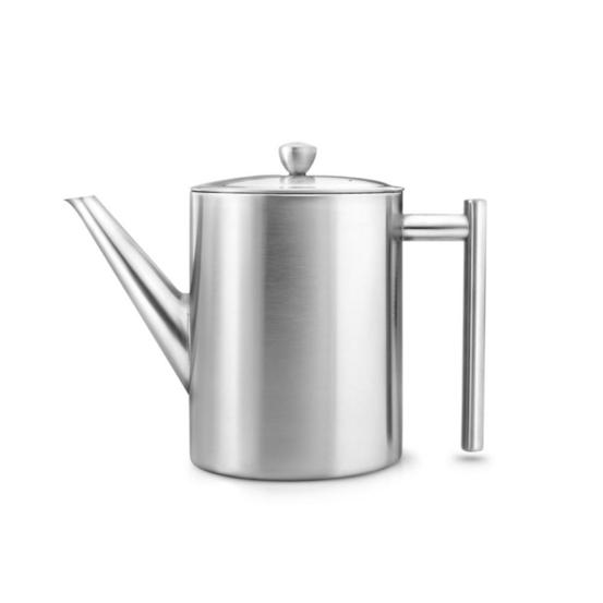 Minuet® - théière cylindre 1.2 l en métal satiné