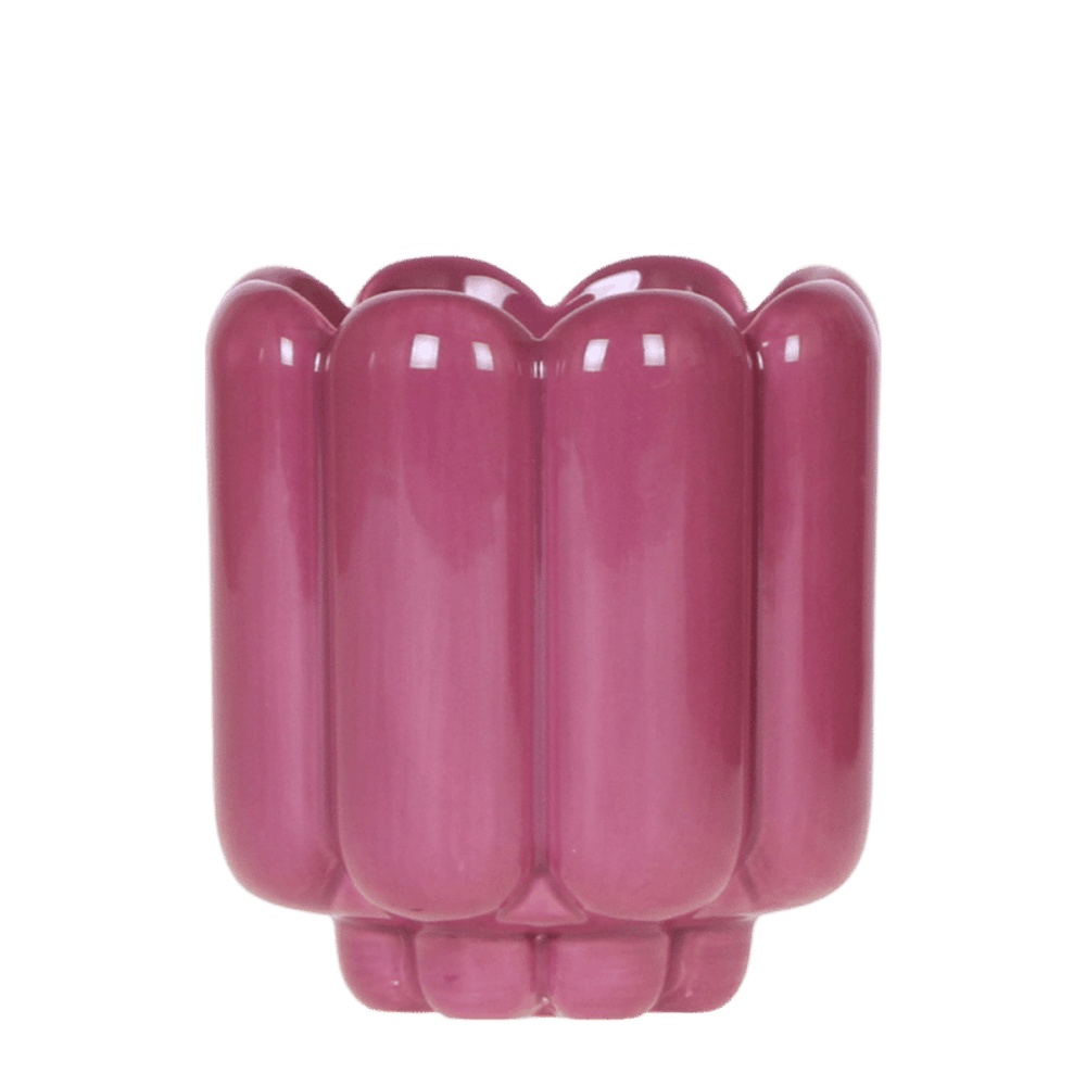 Cache-pot retro violet profond - ø9 cm x h12 cm