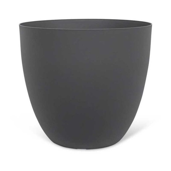 Pot de fleurs - garden id - phoenix anthracite - 48 x 42 cm - 100% recyclé et recyclable - résistant au gel et uv - pour exté