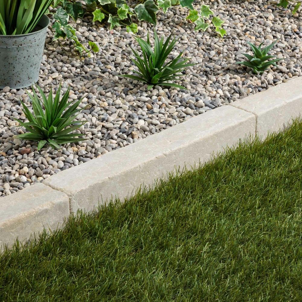 Bordure de jardin pierre de l'atlas beige 50x8x8 cm (lot de 10 bordures soit 5 mètres) - ro'ma nature