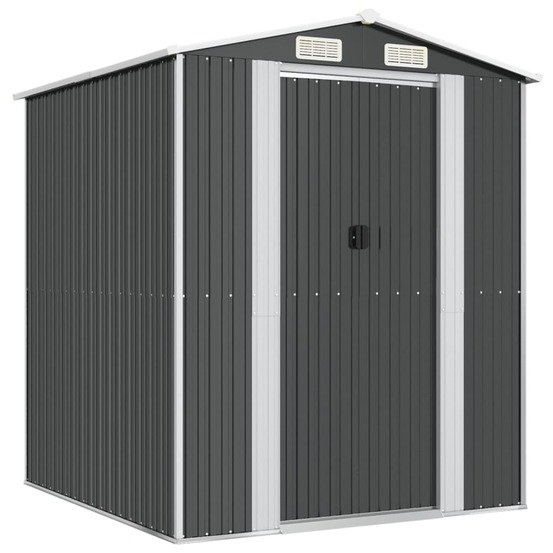 Abri de jardin anthracite 192x191x223 cm acier galvanisé