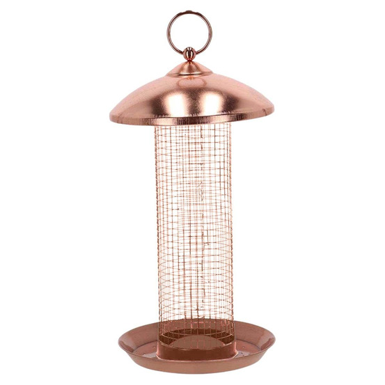 Mangeoire à oiseaux plaqué cuivre - cacahuètes