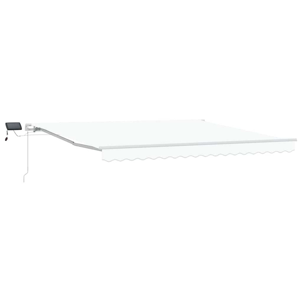 Auvent rétractable blanc 400 × 300 cm tissu et acier