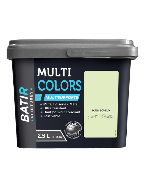Batir multicolors peinture multisupports satin soyeux 2.5l - batir