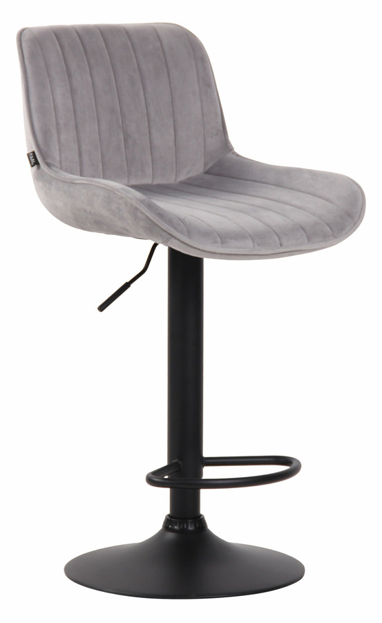 Tabouret de bar lentini velours noir