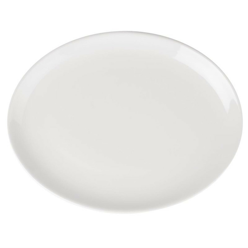 Assiettes creuses ovales en porcelaine blanche 254(l)x197(l)mm athena hotelware lot de 12 olympia