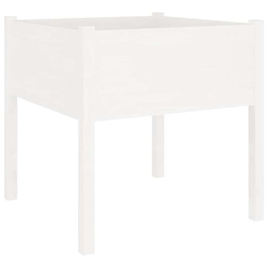 Jardinière d'extérieur blanc 70x70x70 cm bois de pin massif