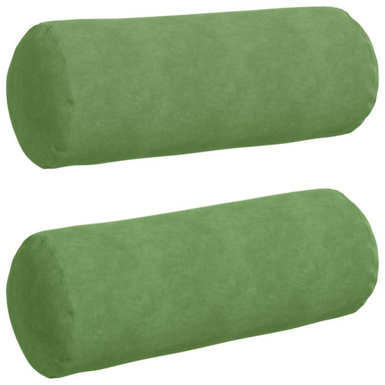 Coussins d'accent 2 pcs vert clair ø 25 x 70 cm
