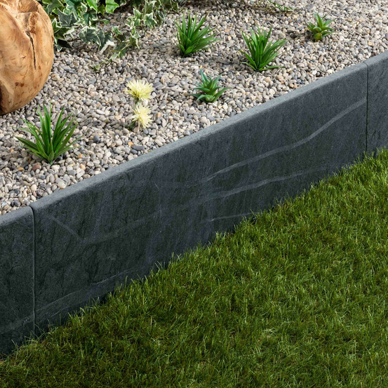 Bordure de jardin ardoise noire vieillie 100x30x3 cm (à l'unité) - ro'ma nature
