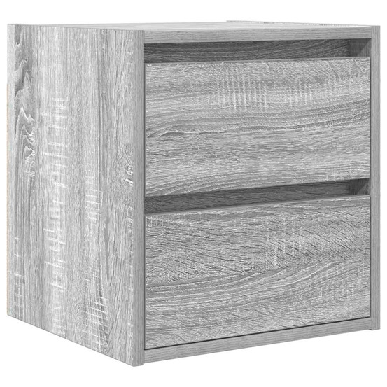 Table de chevet murale sonoma gris 38x34x40 cm