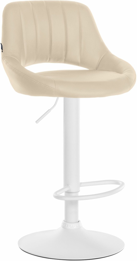 Tabouret de bar milet simili cuir blanc